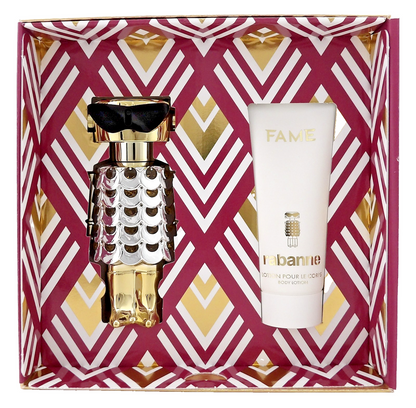 FAME by Rabanne 2.7oz Eau de Parfum Spray + 3.4oz Body Lotion. New Set for Women