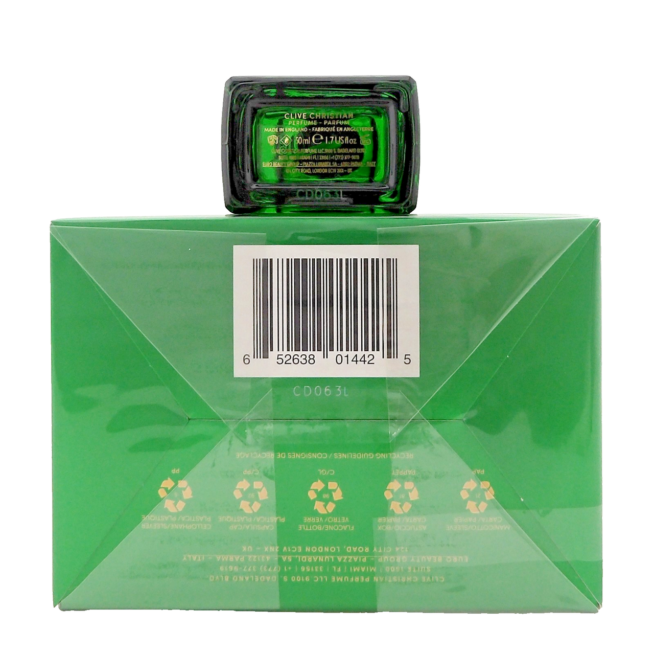 1872 Masculine by Clive Christian 1.7 oz. Perfume Spray for Man. New Sealed Box