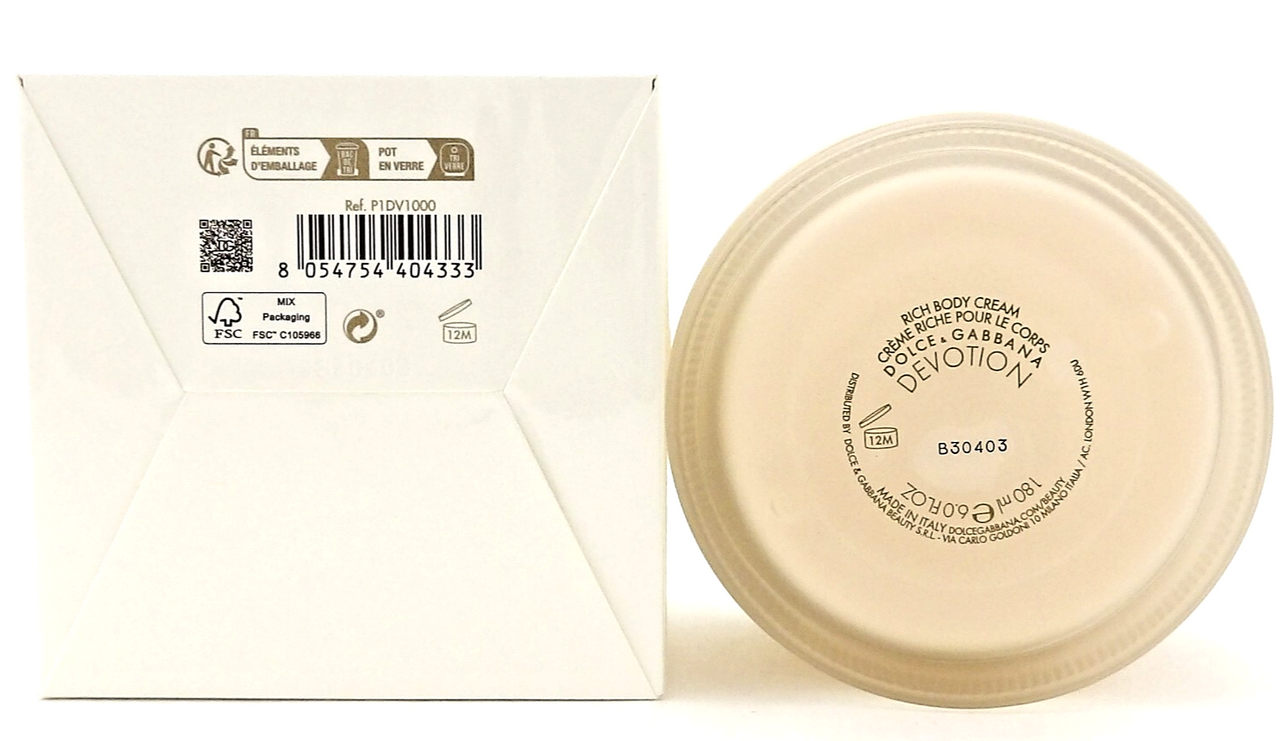 Dolce & Gabbana Devotion Rich Body Cream 6.0 oz./ 180 ml. for Women Sealed Box