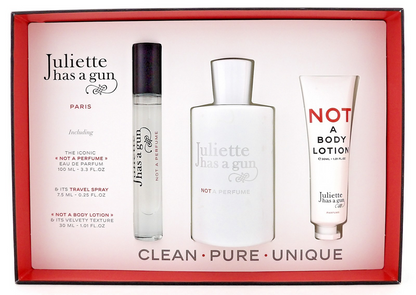 Juliette Has A Gun NOT A PERFUME 3.3oz & 0.25oz EDP Spray + 1.0oz B/Lot. New SET