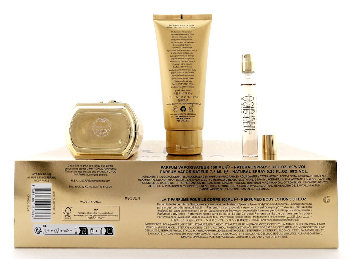 Jimmy Choo I WANT CHOO LE PARFUM 3.3oz & 0.25oz Parfum + 3.3oz B/Lotion. New SET