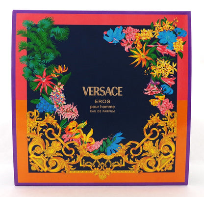 Versace EROS  Pour Homme 3 pcs Set 3.4 oz EDP Spray + 0.17 oz EDP Mini + 5.0 S/G