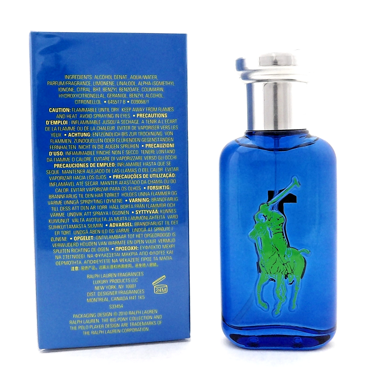 Polo Big Pony 1 Blue by Ralph Lauren 1.7oz Eau de Toilette Spray for Men New Box