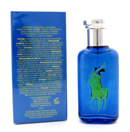 Polo Big Pony 1 Blue by Ralph Lauren 1.7oz Eau de Toilette Spray for Men New Box