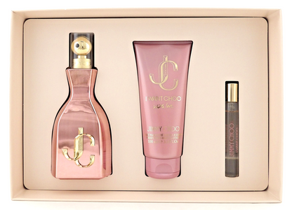 Jimmy Choo I WANT CHOO WITH LOVE 3.3 oz & 0.25 oz EDP + 3.3 oz B/Lotion. New SET