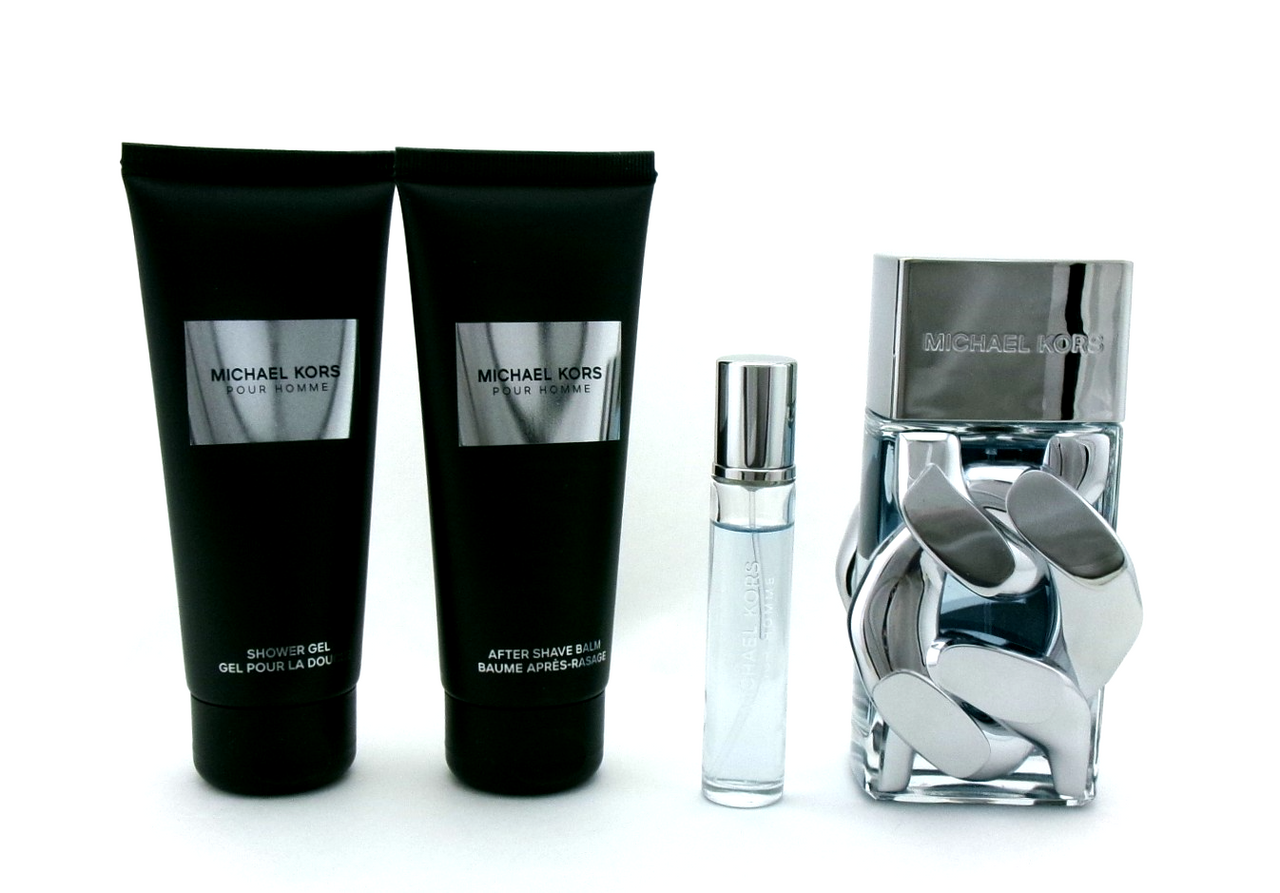 Michael Kors Pour Homme 3.4 oz.EDP Spray+10ml.+S/Gel+ Balm, Slightly Damaged Box