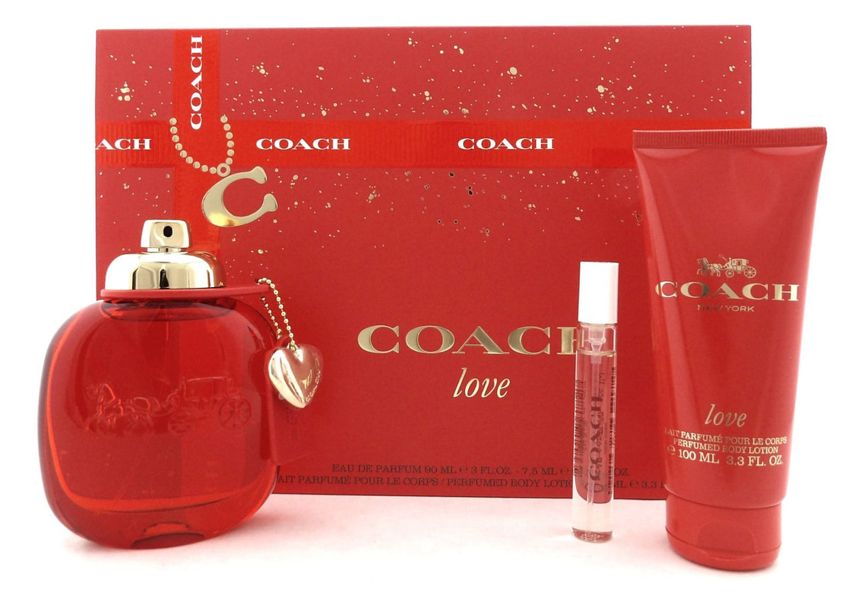 Coach LOVE 3.0 oz. & 0.25 oz. EDP Spray + 3.3 oz. Body Lotion. New SET for Women