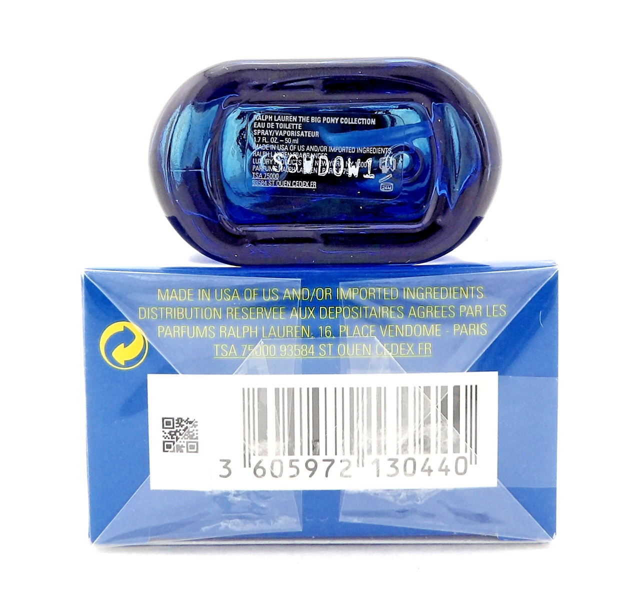 Polo Big Pony 1 Blue by Ralph Lauren 1.7oz Eau de Toilette Spray for Men New Box