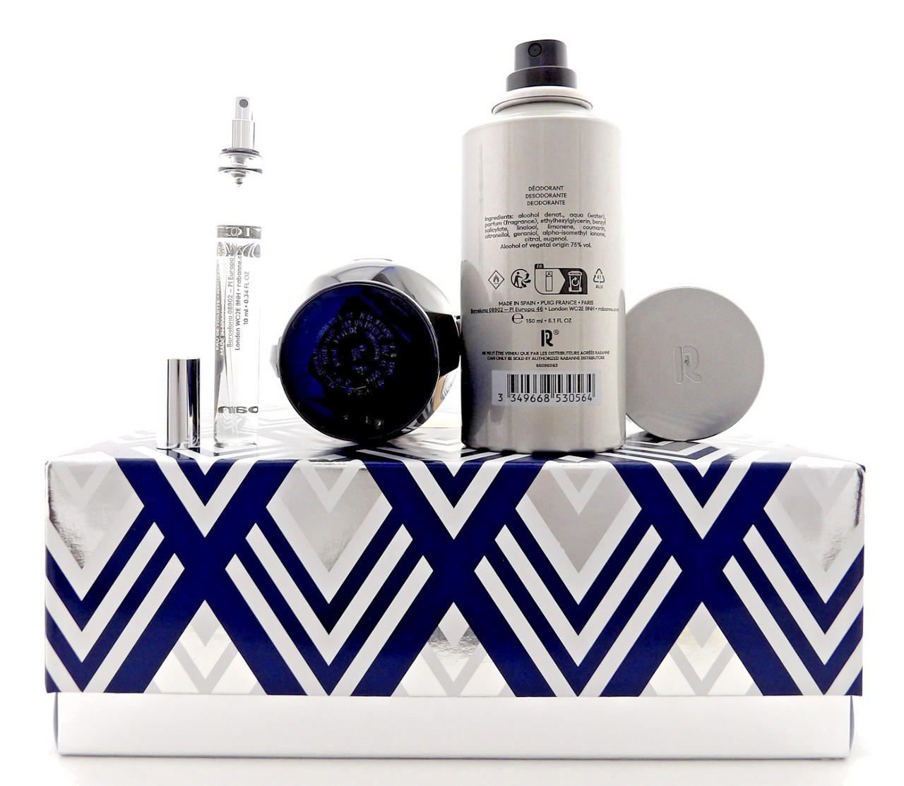 Invictus Victory ELIXIR by Rabanne 3.4oz Parfum&10ml EDT+5.1oz Deo Spray New SET