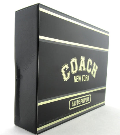 Coach New York for Men 3.3 oz+15 ml. EDP Spray+3.3 oz Shower Gel New Set Dmg/Box
