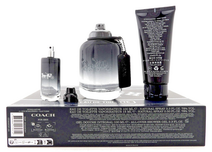 Coach New York for Men 3.3 oz.& 15 ml. EDT Spray + 3.3 oz. Shower Gel. New Set