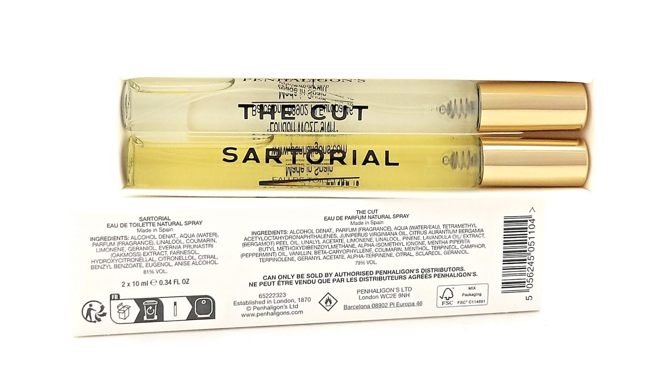 Penhaligon's Sartorial 0.34 oz EDT Spray + The Cut 0.34 oz EDP Spray. Travel Set