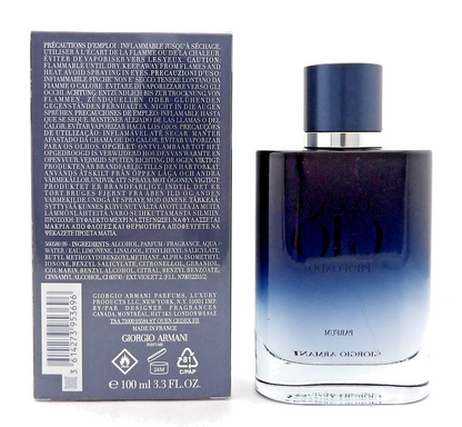 Acqua Di Gio PROFONDO by Giorgio Armani 3.3 oz. Parfum Spray for Men. New in Box