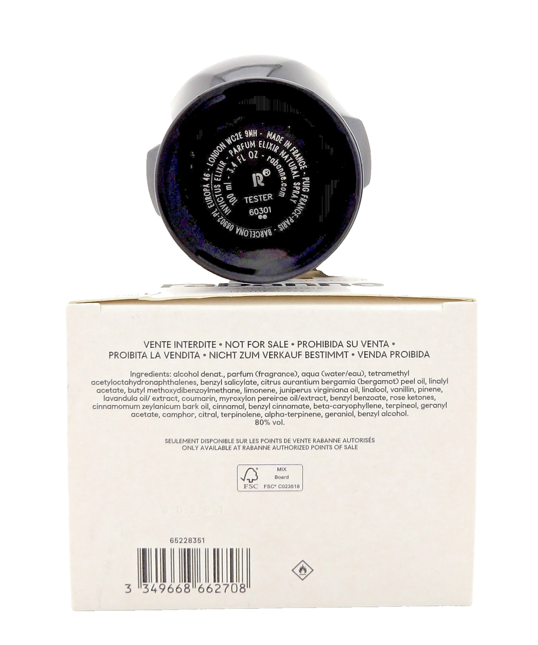 Invictus ELIXIR by Rabanne 3.4 oz/100 ml Parfum Elixir Spray for Men. NEW Tester