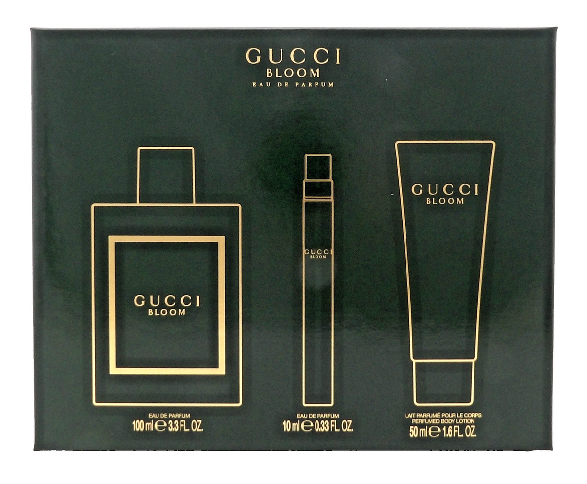 Gucci Bloom 3.3 oz EDP Spray & 10 ml EDP Spray + 1.6 oz B/Lotion New Women's Set