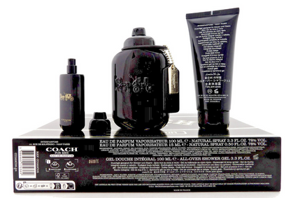 Coach New York for Men 3.3 oz. &  15 ml. EDP Spray + 3.3 oz. Shower Gel. New Set