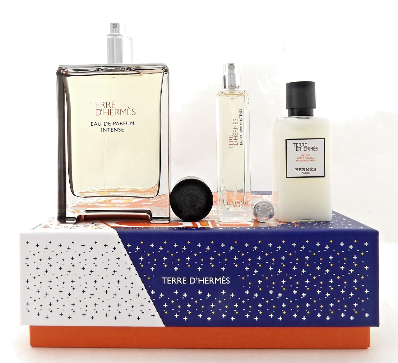Terre D'Hermes by Hermes 3.3oz & 15ml EDP Intense+ 1.3oz A/Sh Balm New Men's SET