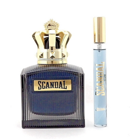 Jean Paul Gaultier Scandal INTENSE 3.4oz+0.34oz EDP Intense Spray. New Men's Set