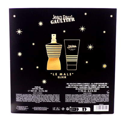 Jean Paul Gaultier Le Male Elixir 4.2oz PARFUM Spray+2.5oz Sh/Gel.Men's NEW SET