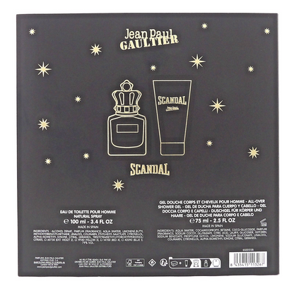 Scandal by Jean Paul Gaultier 3.4oz EDT Spray + 2.5oz Shower Gel. New Men's SET