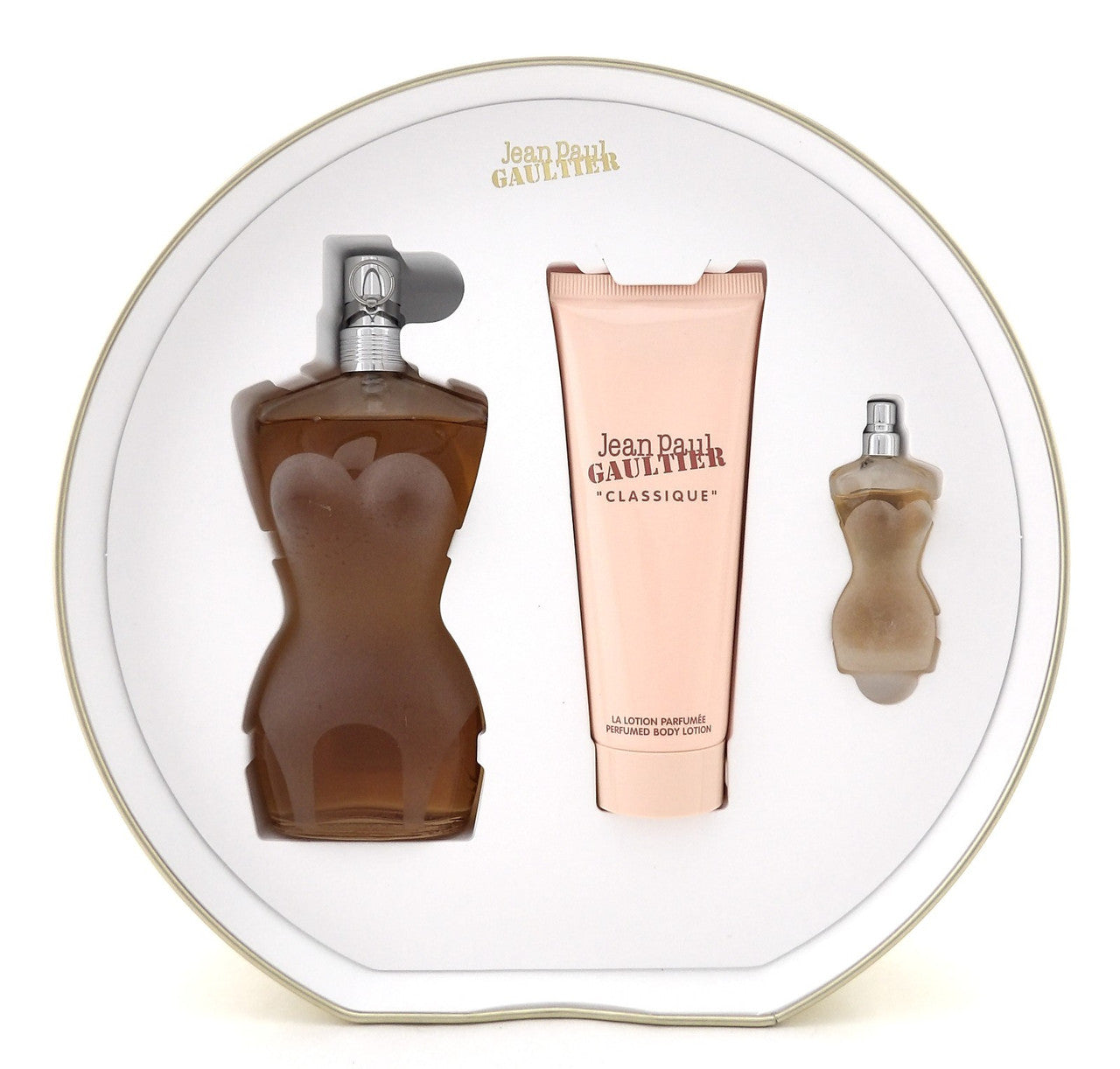 Jean Paul Gaultier CLASSIQUE 3.4 oz & 6 ml EDT + 2.5 oz B/Lotion. New Women' SET