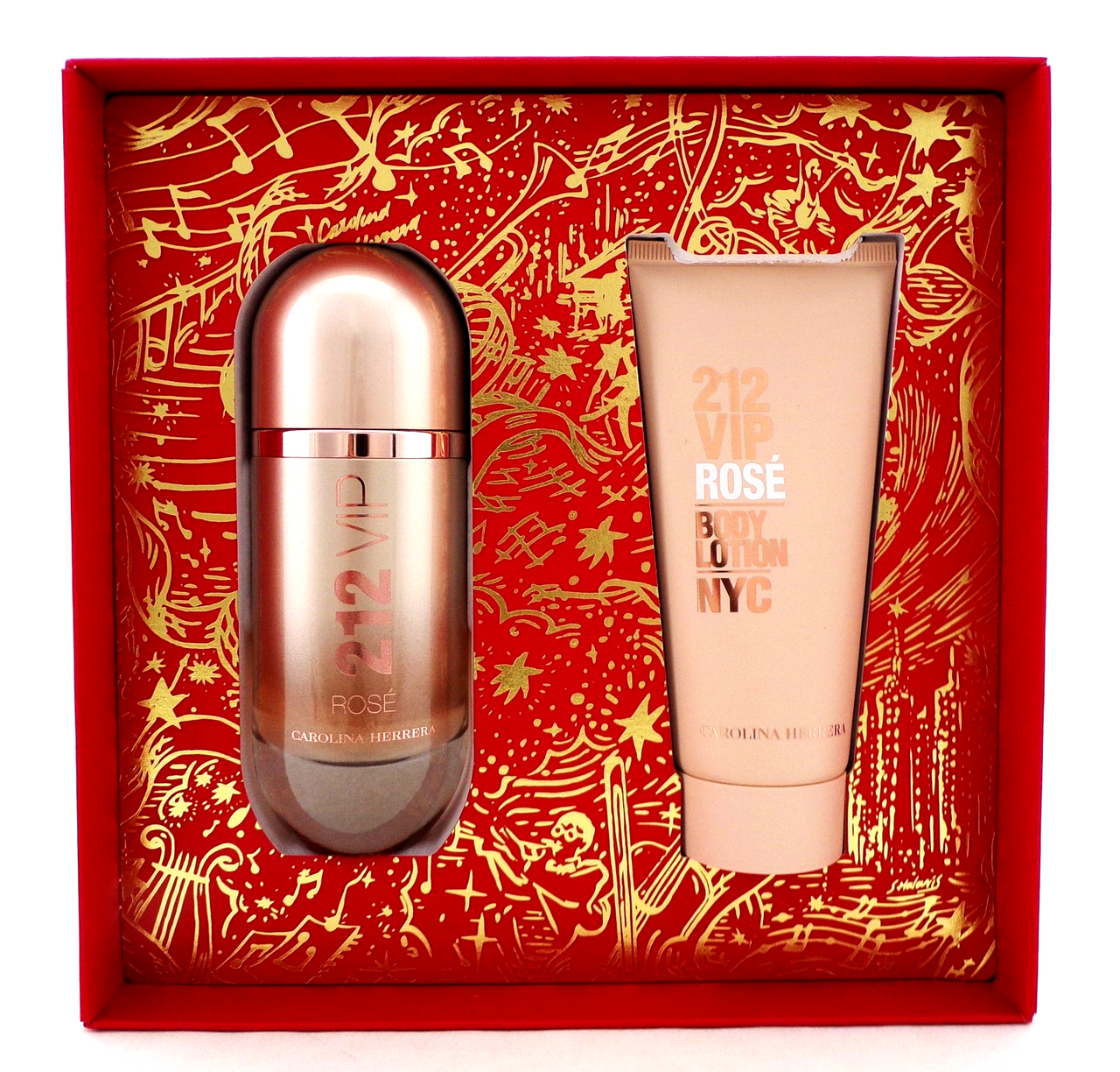212 VIP ROSE by Carolina Herrera 2.7oz EDP Spray+3.4oz B/Lotion New Women's NEW SET