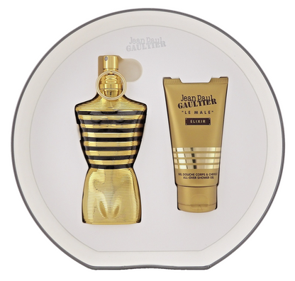 Jean Paul Gaultier Le Male Elixir 4.2oz PARFUM Spray+2.5oz Sh/Gel. New Men's SET