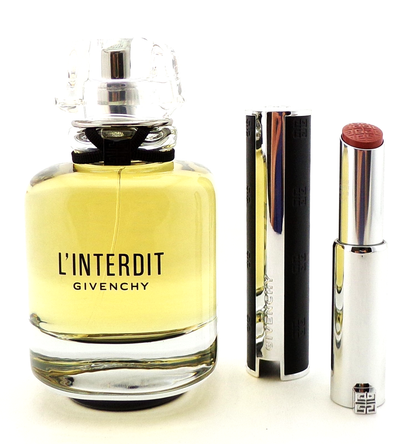 L'Interdit Givenchy 2.7 oz. EDP  Spray+ 0.09 oz Lipstick New Set for Women