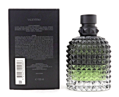 Valentino Uomo Born In Roma Green Stravaganza 3.4 oz EDT Spray New NO CELLOPHANE