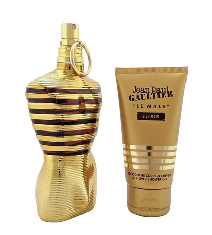 Jean Paul Gaultier Le Male Elixir 4.2oz PARFUM Spray+2.5oz Sh/Gel. New Men's SET