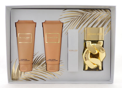 Michael Kors Pour Femme 4 Pcs Set: 3.4 oz. EDP Spray + Travel + B/Lot + S/Gel
