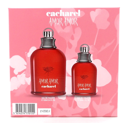 Amor Amor by Cacharel 3.4 oz. + 1.0 oz. Eau de Toilette Spray. New SET for Women