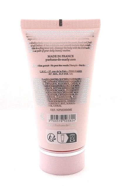 Parfums de Marly DELINA 1.69 oz./ 50 ml. Body Cream for Women. New NO BOX