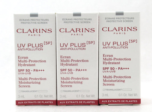 Clarins UV Plus Anti-Pollution Multi Protection Screen 0.1 oz./3 ml. Lot of 6