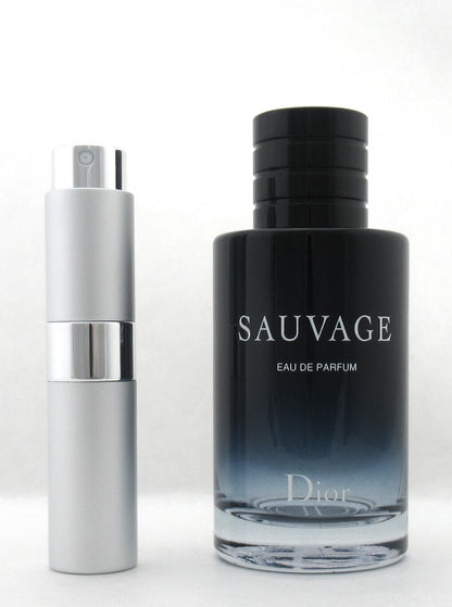 Rebottled: SAUVAGE by Dior EDP Refillable Spray 0.27 oz./ 8 ml.