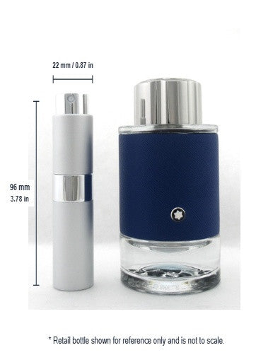Rebottled: Montblanc Explorer Ultra Blue EDP Refillable Spray 0.27 oz./ 8 ml.