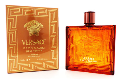 Versace Eros NAJIM Pour Homme 200 ml./6.7 oz. PARFUM Spray New in Sealed Box