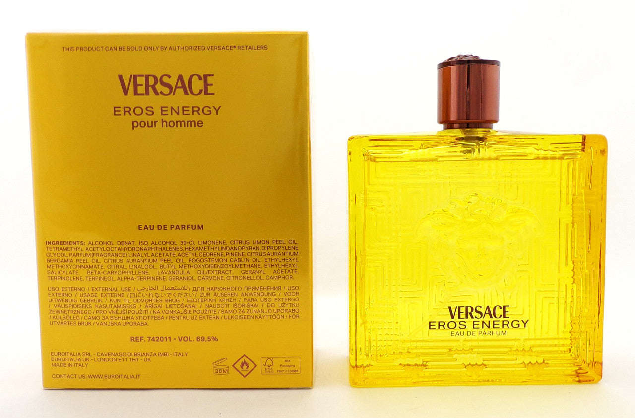 Versace Eros ENERGY Pour Homme 200 ml./6.7 oz. Eau de Parfum Spray New in Sealed Box