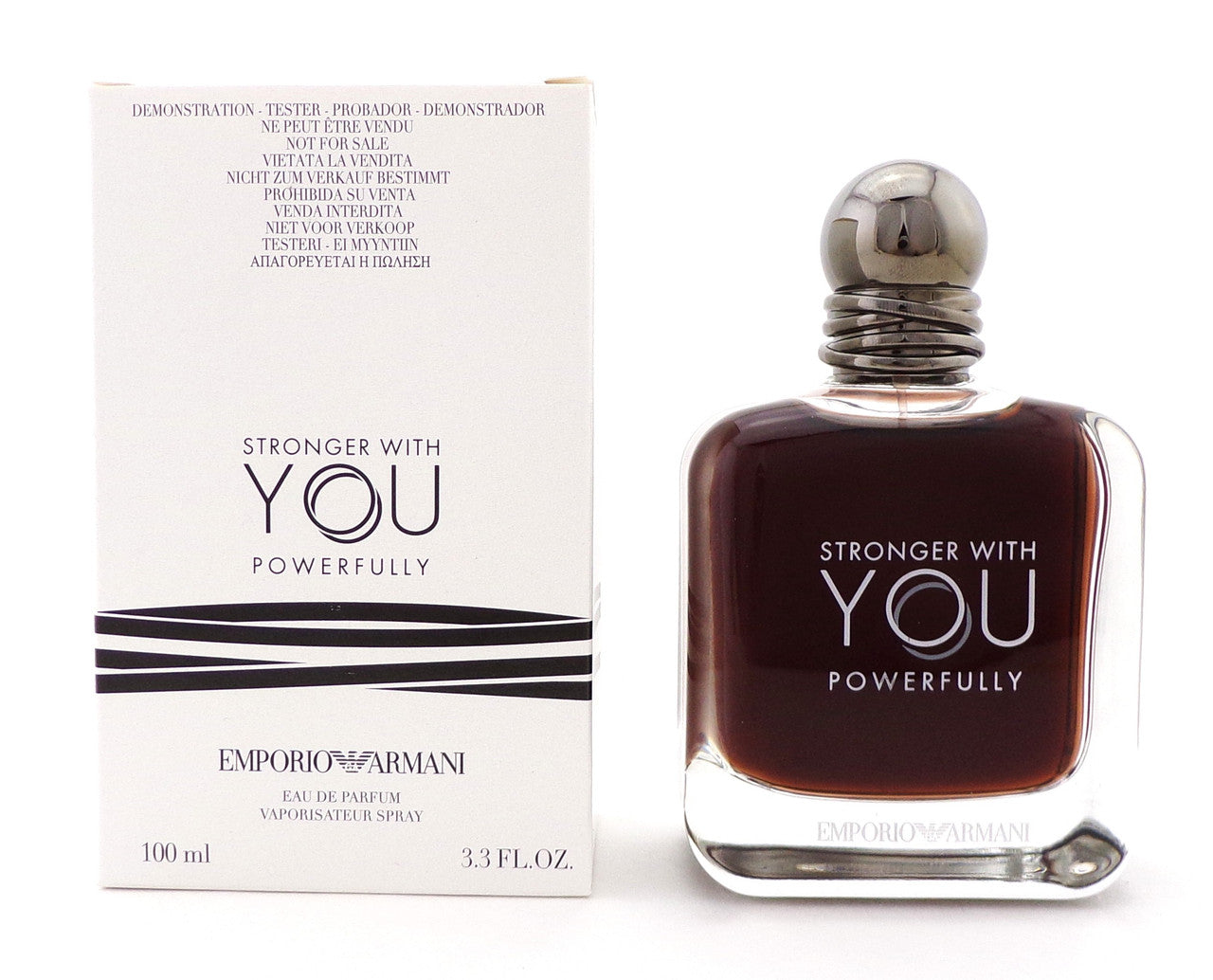 Emporio Armani Stronger With You POWERFULLY 3.3 oz. EDP Spray Men. New Tester w/Cap