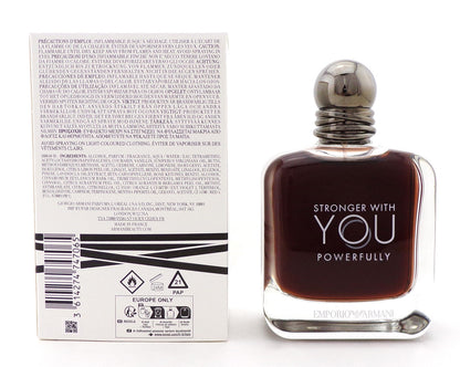 Emporio Armani Stronger With You POWERFULLY 3.3 oz. EDP Spray Men. New Tester w/Cap