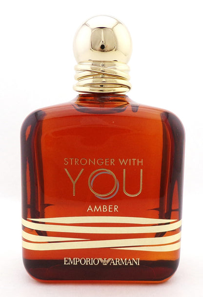 Emporio Armani Stronger With You AMBER 3.3 oz. EDP Spray for Men. New Tester w/Cap