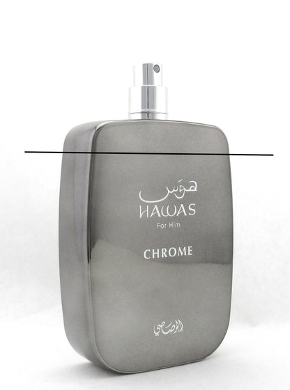 HAWAS for Him CHROME by Rasasi Eau de Parfum Spray for Men 3.38 oz. NO BOX NO Top Lower Fragrance Level