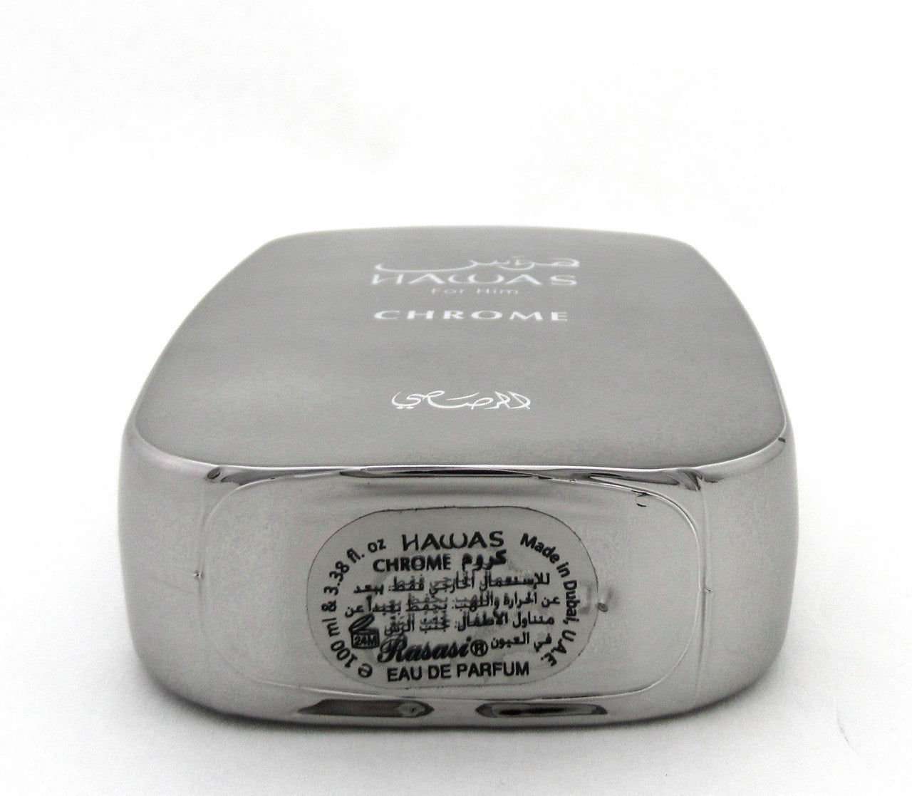HAWAS for Him CHROME by Rasasi Eau de Parfum Spray for Men 3.38 oz. NO BOX NO Top Lower Fragrance Level