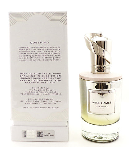 QUEENING by Mind Games 3.4 oz. Extrait de Parfum Spray Unisex. New Sealed Box