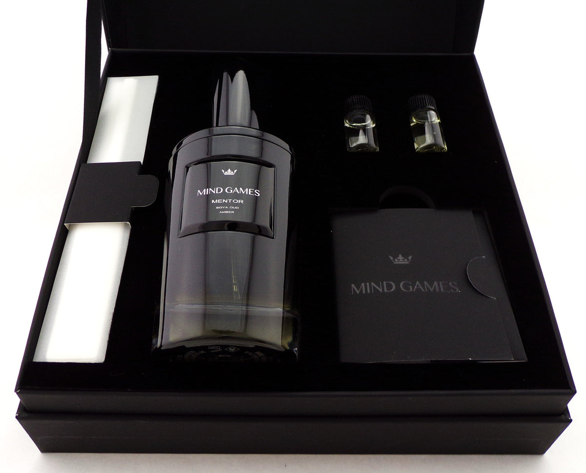 MENTOR by Mind Games 3.4 oz. Extrait de Parfum Spray. Brand New Set
