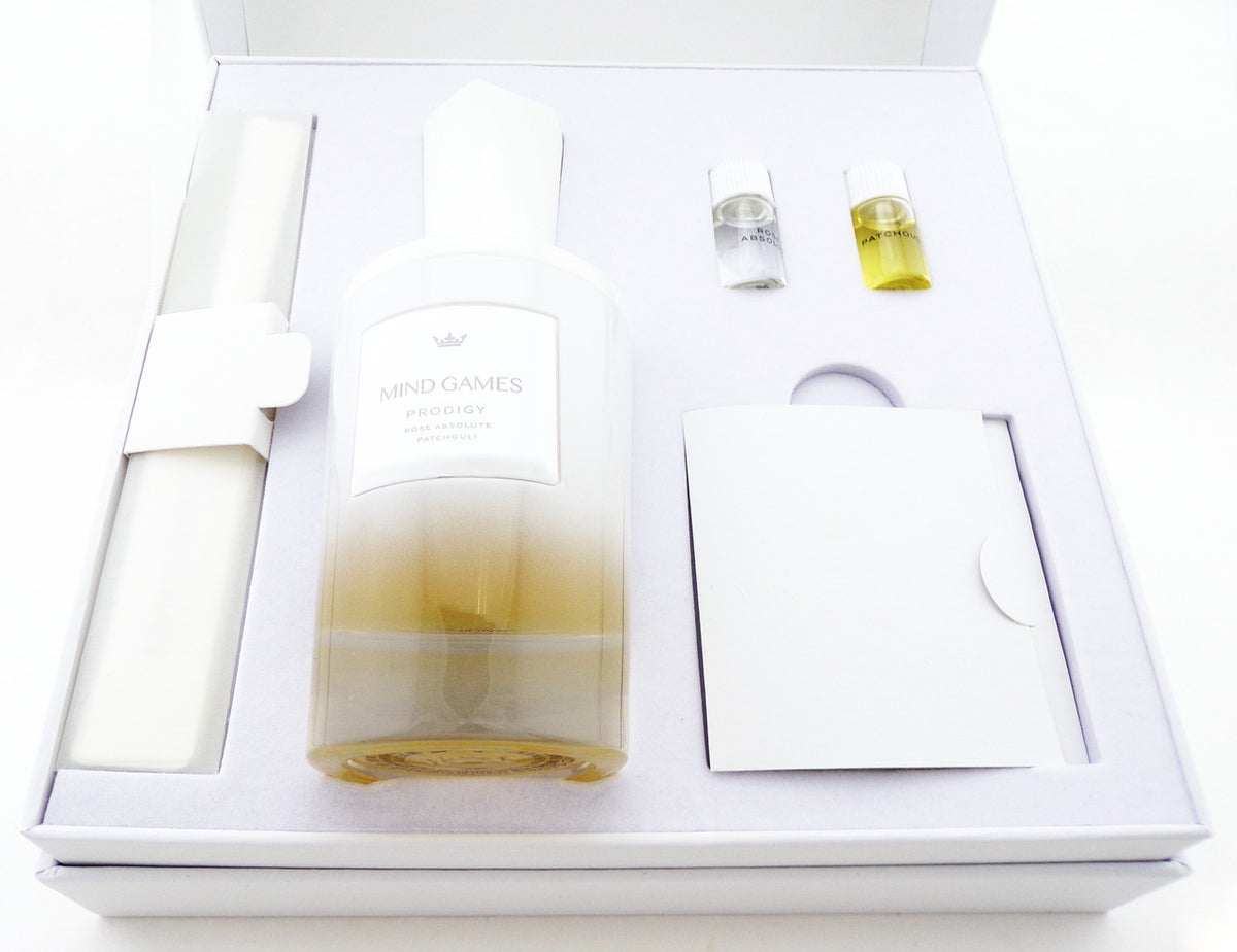 PRODIGY by Mind Games 3.4 oz. Extrait de Parfum Spray. Brand New Set