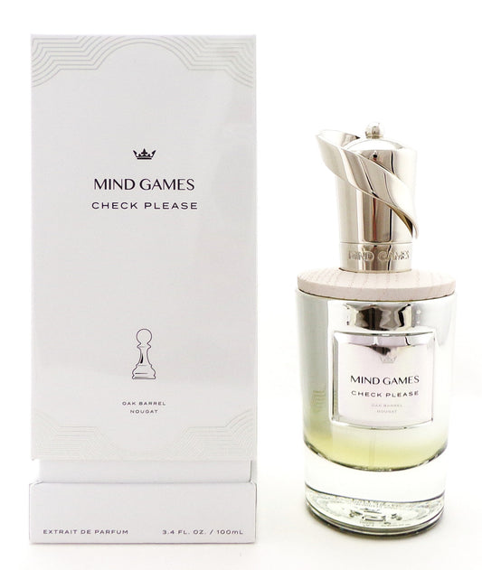 CHECK PLEASE by Mind Games 3.4 oz. Extrait de Parfum Spray. New Sealed Box