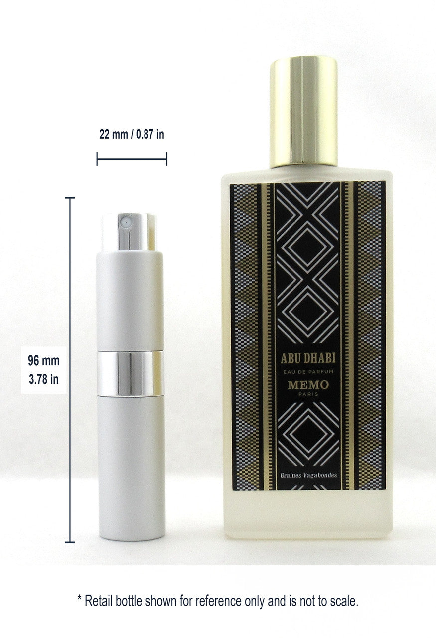 Rebottled: ABU DHABI by Memo Eau De Parfum Refillable Spray 0.27 oz./ 8 ml.
