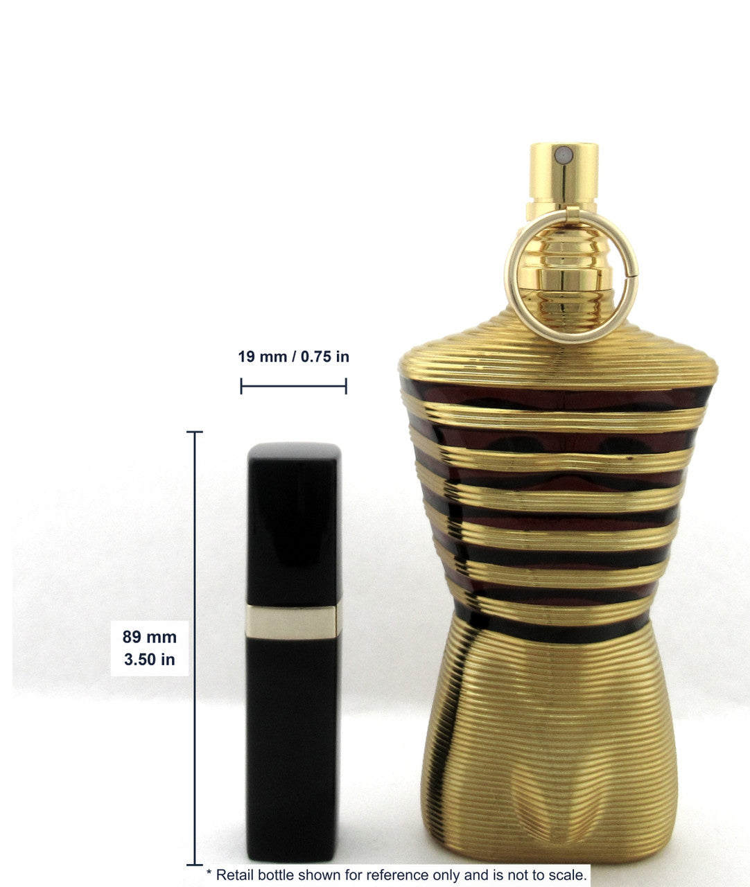 Travel Spray: Jean Paul Gaultier LE MALE ELIXIR Parfum Refillable Spray 0.25 oz./ 7.5 ml.