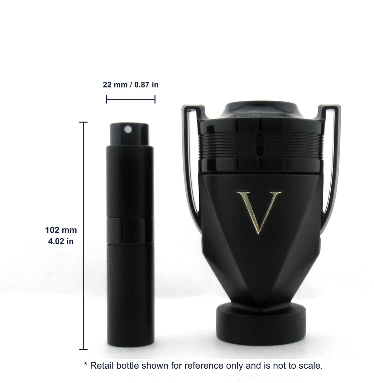 Travel Spray: Paco Rabanne INVICTUS VICTORY ABSOLU Parfum Intense Refillable Spray 0.27 oz./ 8 ml.